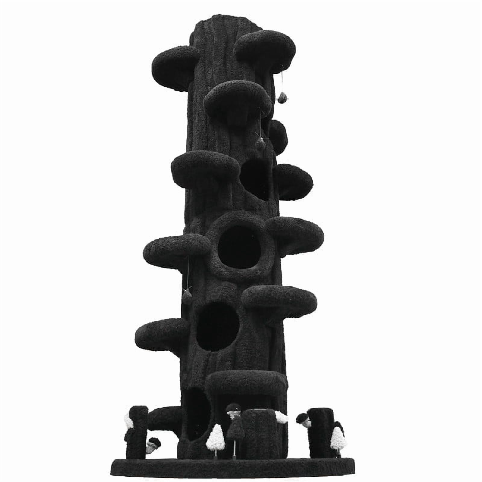 LHBCraft 88.6" Tall Cat Tree for Indoor Cats, Large Cat Tower with Luxury Cat Condo, Cat Tree Tower with Soft Cushion, Scratching Board, Plush Platform and Top Perch