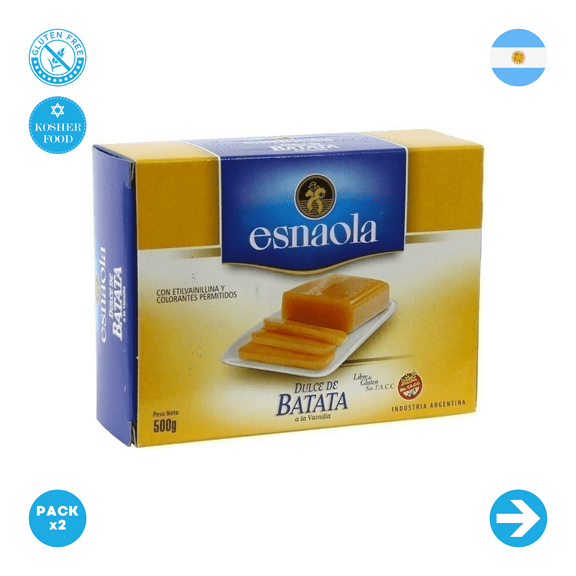 Esnaola - Sweet Potato Box - Without Tacc - 500gr - 17.63oz - Pack 2 Units