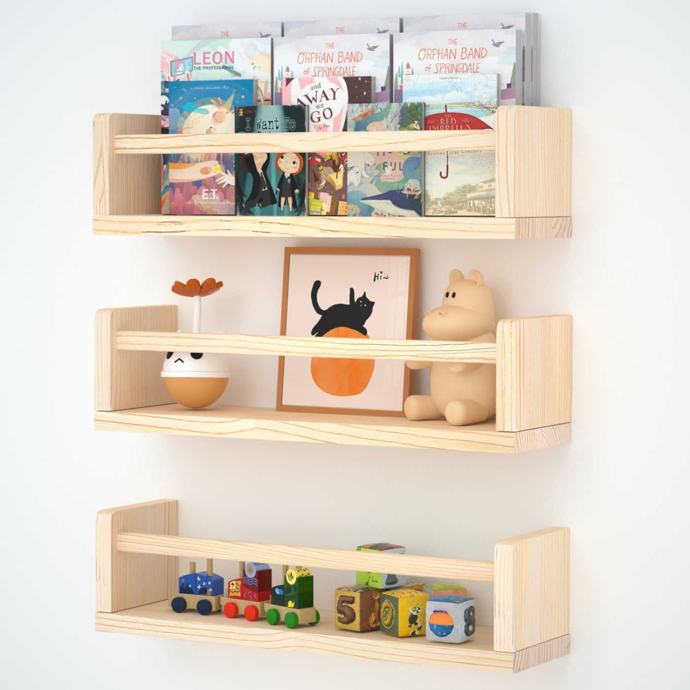 Nursery wall mounted bookshelf cheap