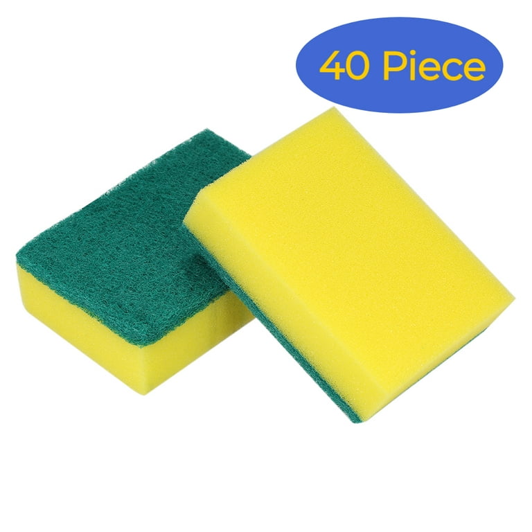 JOLLY Multi-Purpose Double-Faced Sponge, Scouring Pads Dish Washing Scrub  Sponge Stains Removing Cleaning Scrubber Brush Non-Scratch for Kitchen