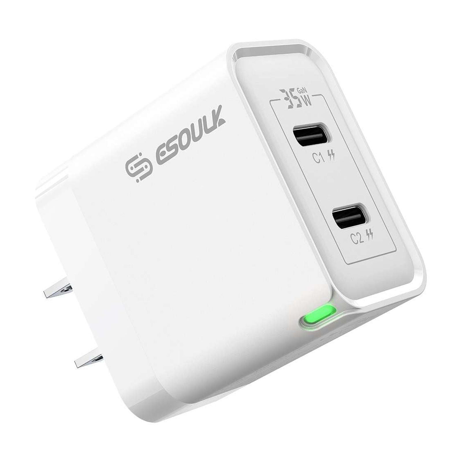 Esoulk 35W Dual Port USBC, GaN Technology, Mini Compact, Super Fast