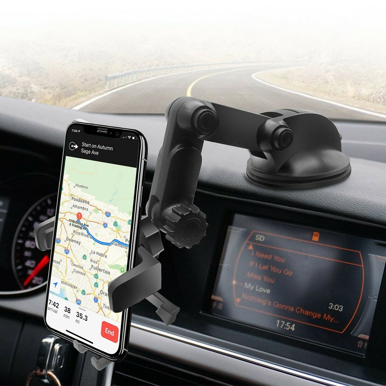 Esoulk One Touch Dashboard Windshield Universal Car Mount Phone Holder ...