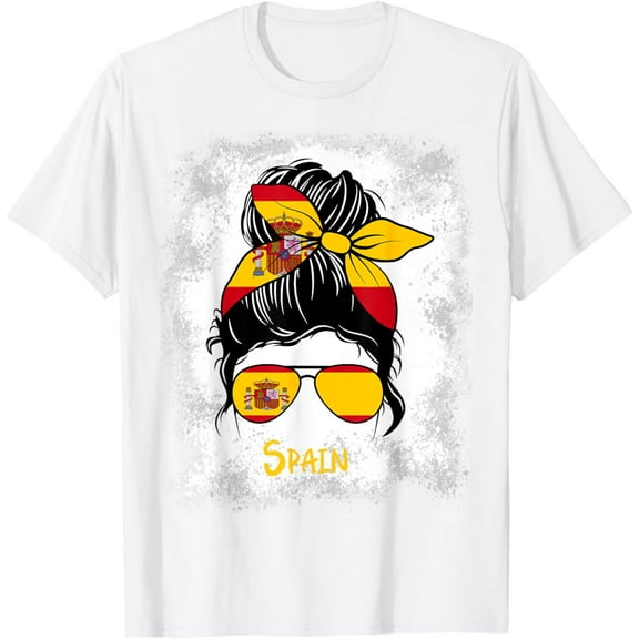 Espa?a Bleached Spain Spanish girl WomanT-ShirtMen's and women's pure cotton short-sleeved shirts