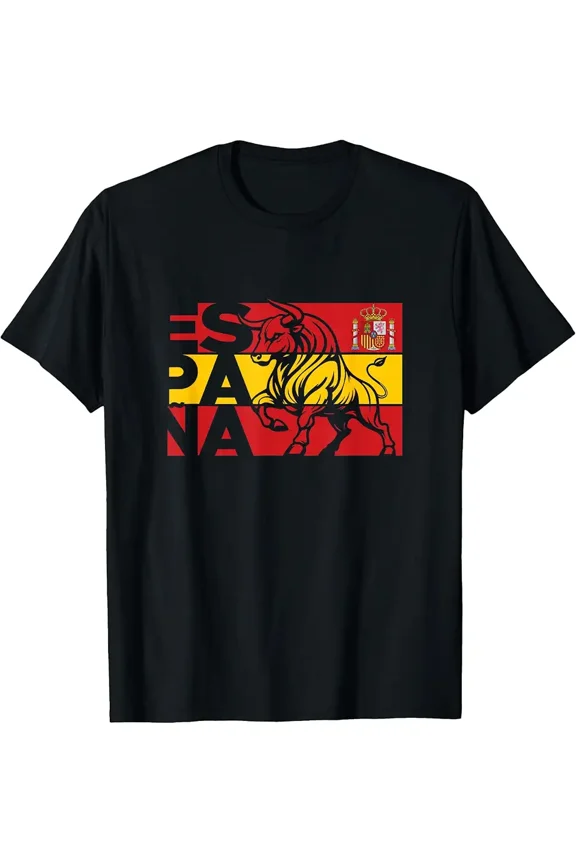 España Word Art Spain Valiant Bull - Spanish Pride T-Shirt