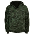 thumbnail image 1 of Espada Menswear Full-Zip Camo Sherpa-Lined Hoodie Jacket (1-Pack), 1 of 2