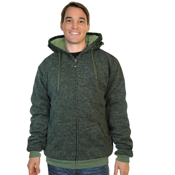 Espada Menswear Full-Zip Sherpa-Lined Hoodie Jacket (1-Pack)