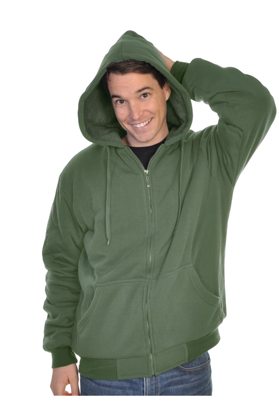 Full-Zip Sherpa-Lined Hoodie Jacket