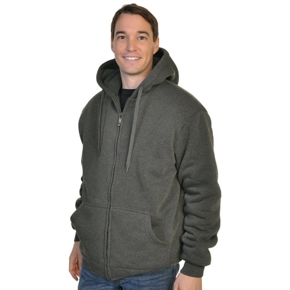 Espada Menswear Full-Zip Sherpa-Lined Hoodie Jacket