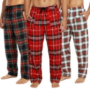 ESPADA MENSWEAR Men's COZY Flannel Pajama Pants (3-Pack)