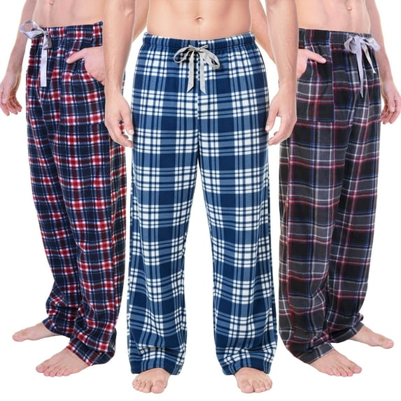 Espada Menswear Men's COZY Fleece Pajama Pants (3 Pack)