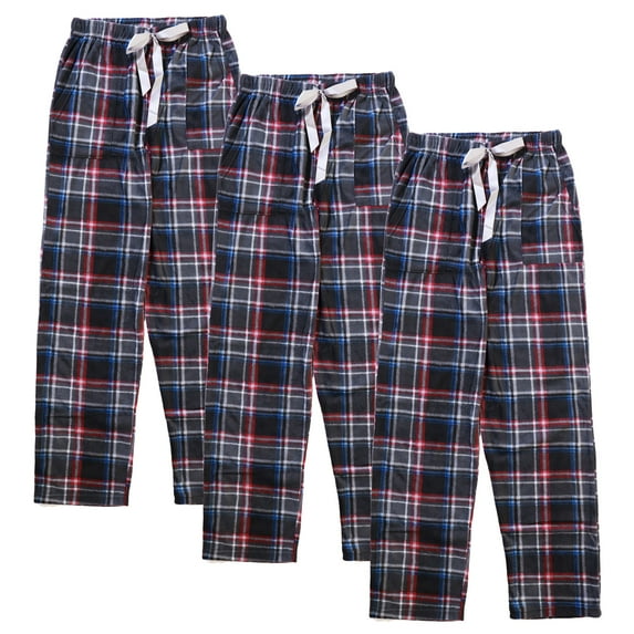 Espada Menswear Men's COZY Fleece Pajama Pants (3-Pack)
