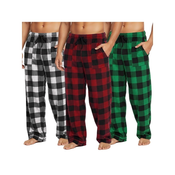 Espada Menswear Men's COZY Fleece Pajama Pants (3-Pack)