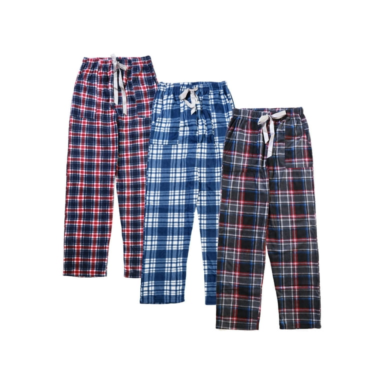 Espada Menswear Men's COZY Fleece Pajama Pants (3 Pack)