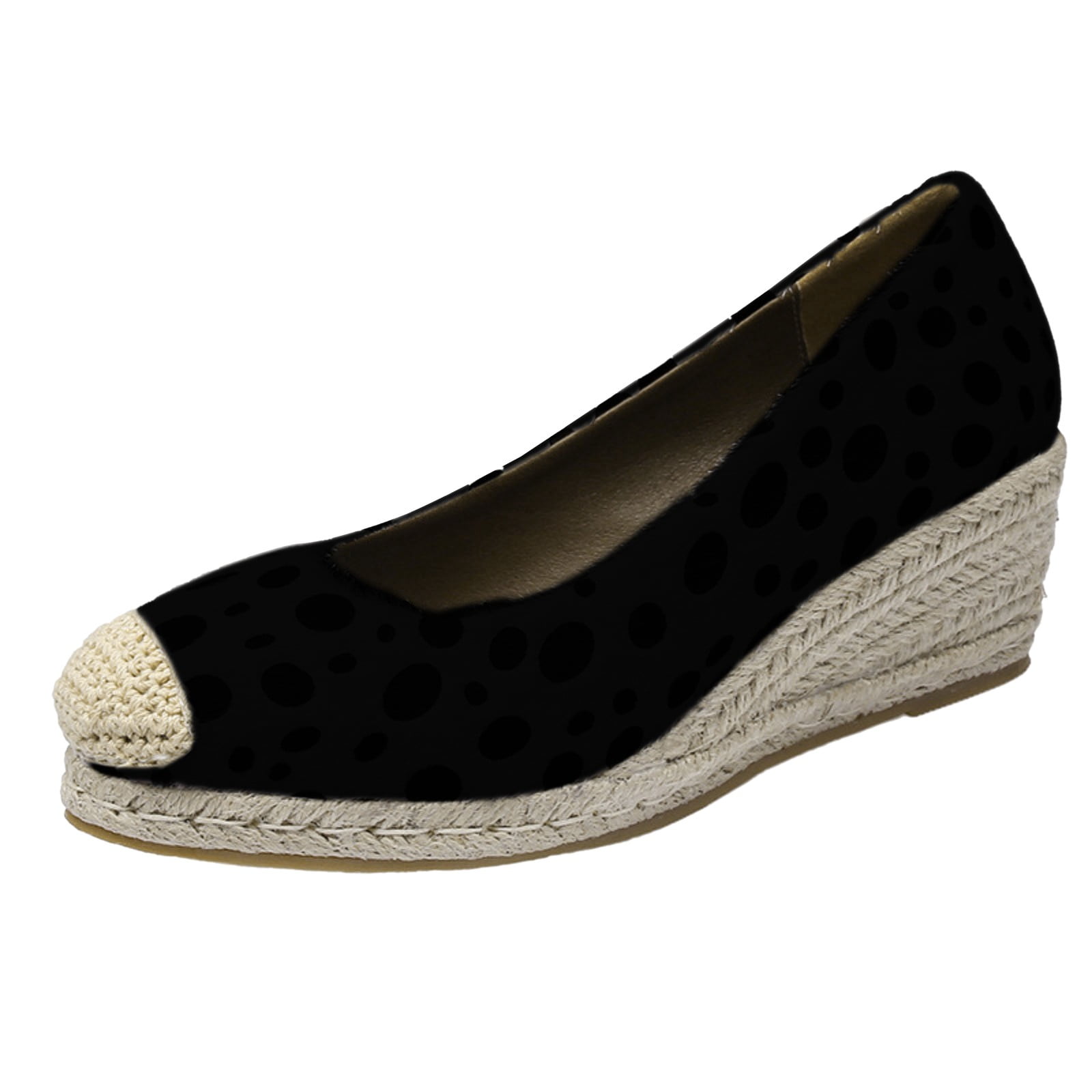 Espadrilles Shoes Women Wedges Round Toe Ladies High Heel Pumps Party