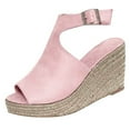 thumbnail image 1 of Espadrilles Wedges Sandals for Women High Heel Shoes - Fish Mouth Espadrilles Platform Sandals, 1 of 3