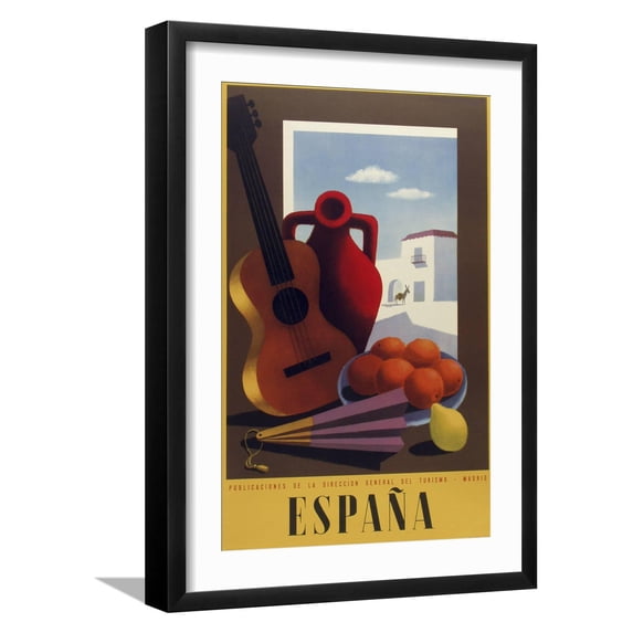 Art.com Espana Giclee Print, Black Frame Wall Art, 17" x 23"