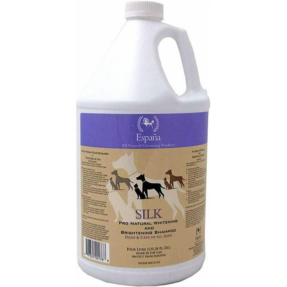 Espana Silk ESP0325DC Specially Formulated Silk Pro Whitening and Brightening Shampoo for Dogs and Cats, 135.28-Ounce