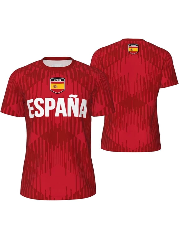 Espana Spain Flag (1) T-Shirt for Running Soccer Tennis Fitness Sports Jerseys Shirts