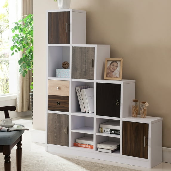 Espece Multi-Cube Bookcase Storage Organizer, White