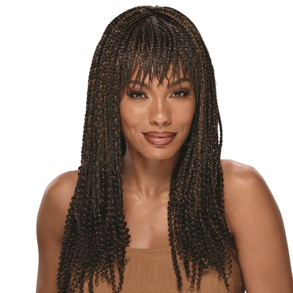 Especially Yours Aiyana Synthetic Wig – Yaki Texture Hand Braided Wig with Extended Neck for Natural Look