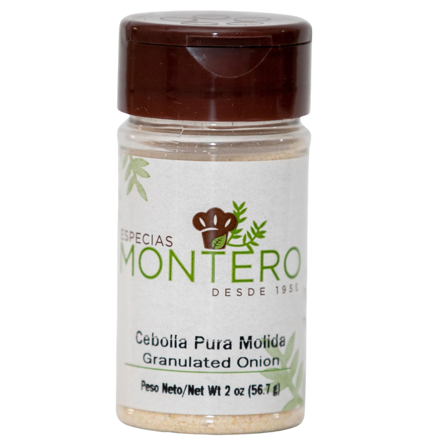 Cebolla Pura Molida, Especias Montero, Kosher, 2oz, Single Item