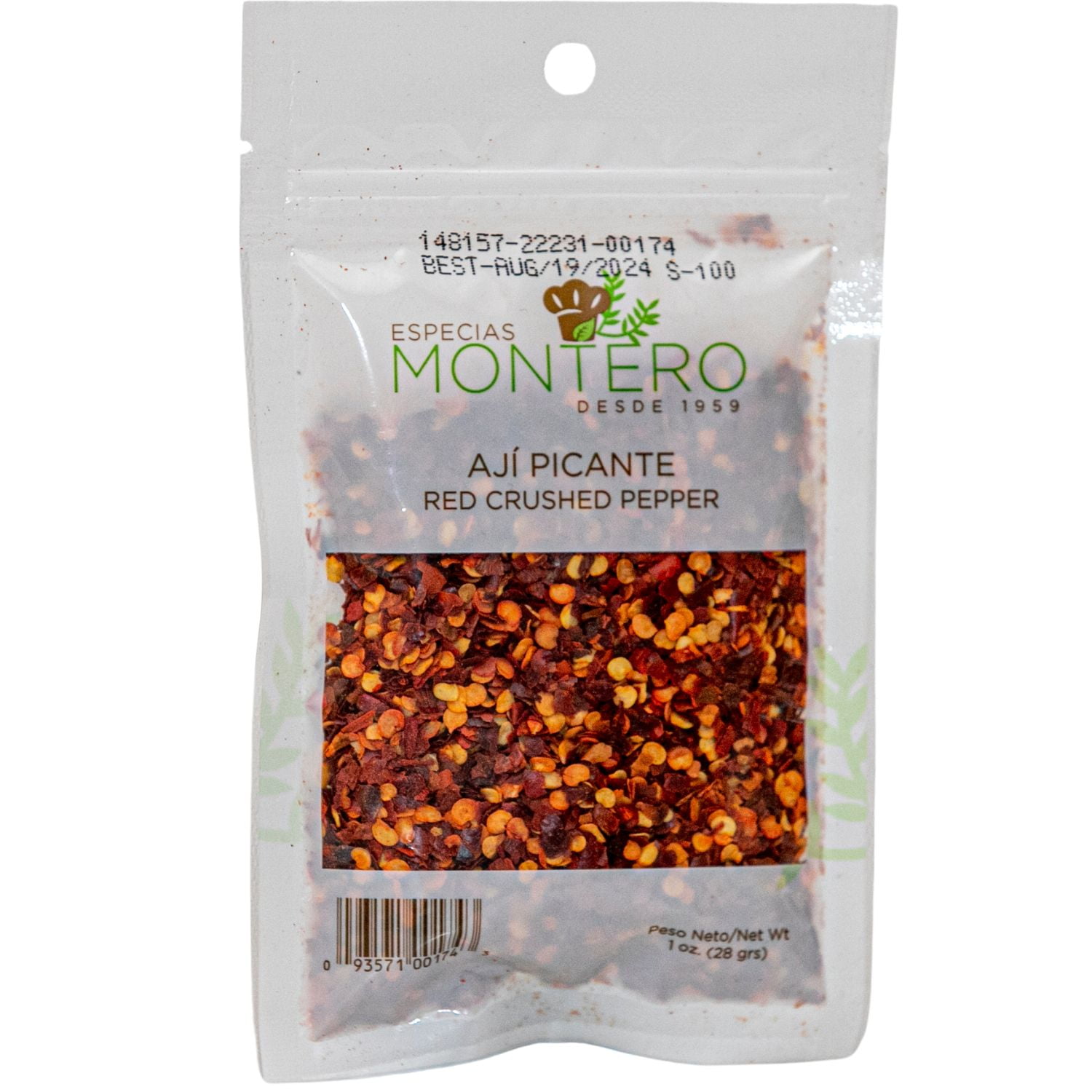 Aji Picante, Especias Montero, Ground Red Pepper, 28grs, Single Item