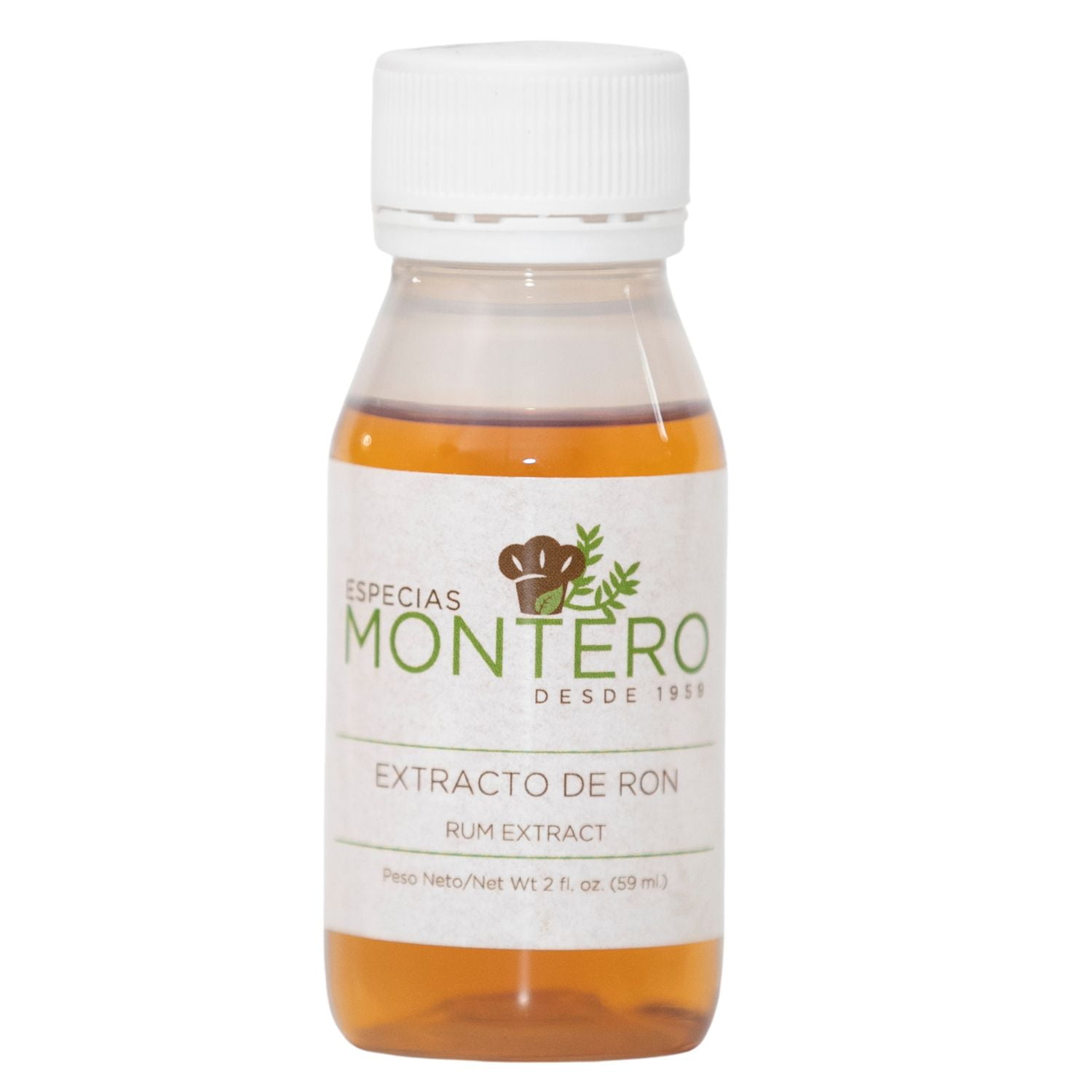 Especias Montero, Extracto de Ron, Baking Extracts, 2 fl oz, Single Item.
