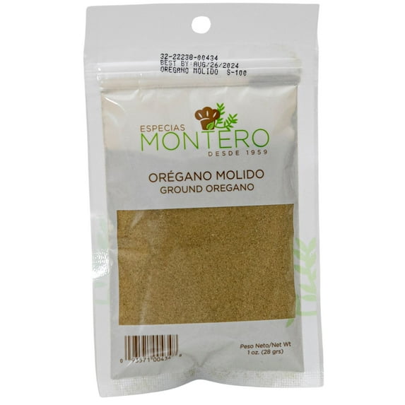 Orégano Molido, Especias Montero, Kosher, Herb, 28grs., Single Item
