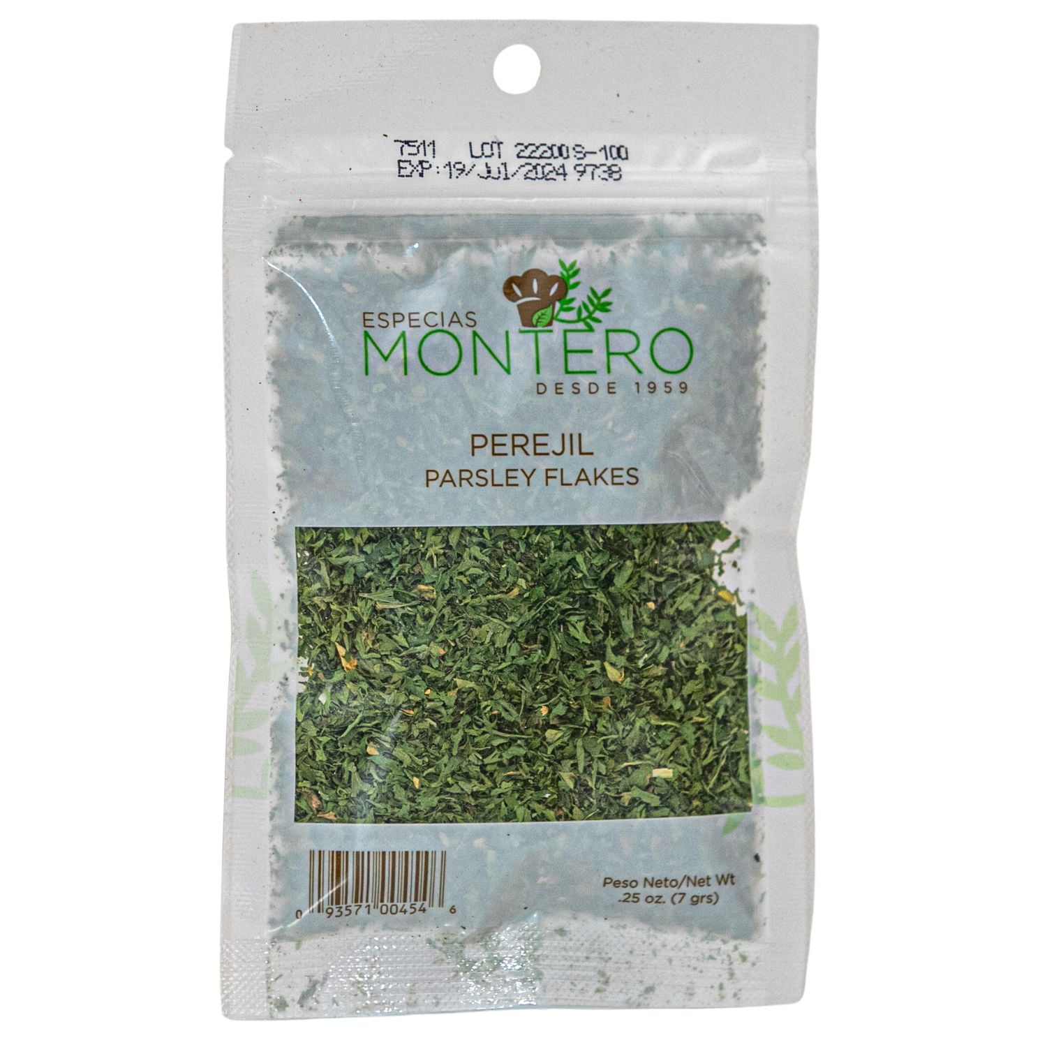 Parsley Flakes, Perejil,  Especias Montero, Kosher, 7grs, Single Item