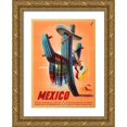 thumbnail image 1 of Espert Arcos, Jose 14x18 Gold Ornate Wood Framed with Double Matting Museum Art Print Titled - Mexico Vintage Travel Poster, 1 of 4