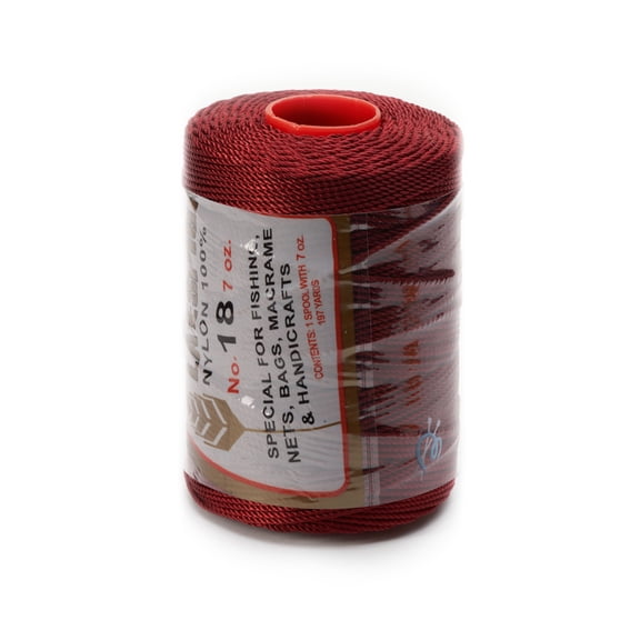 Espiga No.18-100% Nylon Omega String Cord for Knitting and Crochet - 27 Wine Red