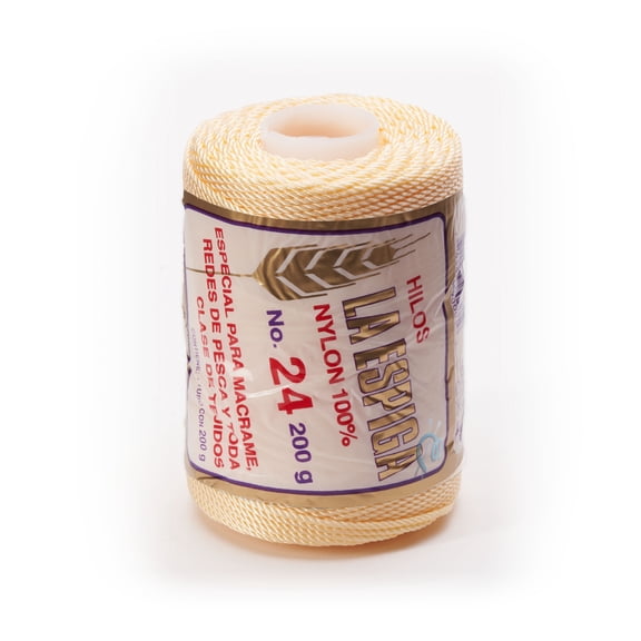 Espiga No.24-100% Nylon Omega String Cord for Knitting and Crochet - 14 Straw