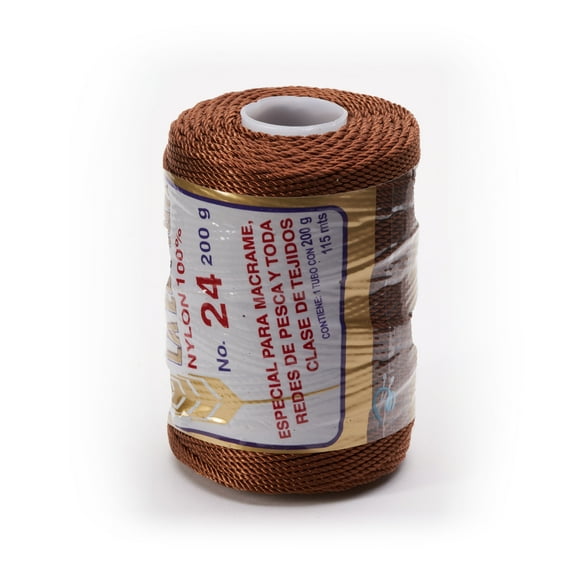 Espiga No.24-100% Nylon Omega String Cord for Knitting and Crochet - 82 Brown