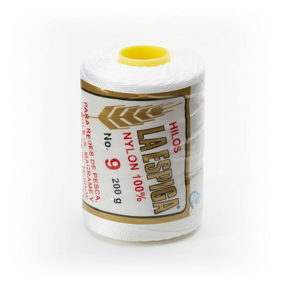 Espiga No. 9-100% Nylon Omega String Cord for Knitting and Crochet - 01 White