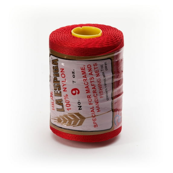 Espiga No. 9-100% Nylon Omega String Cord for Knitting and Crochet - 06 Red