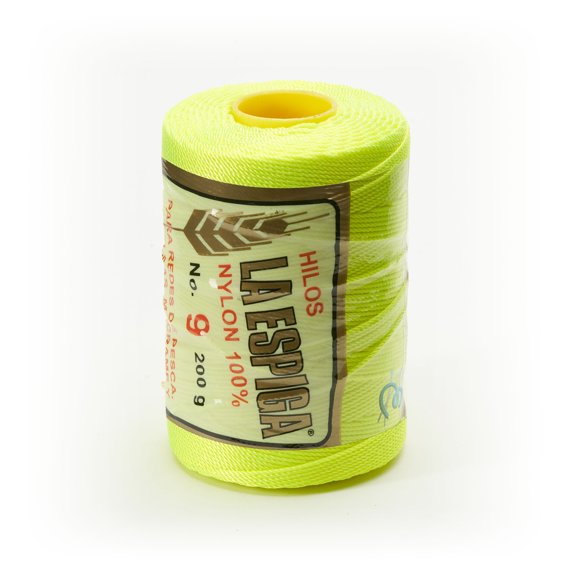 Espiga No. 9-100% Nylon Omega String Cord for Knitting and Crochet - 85 Neon Yellow