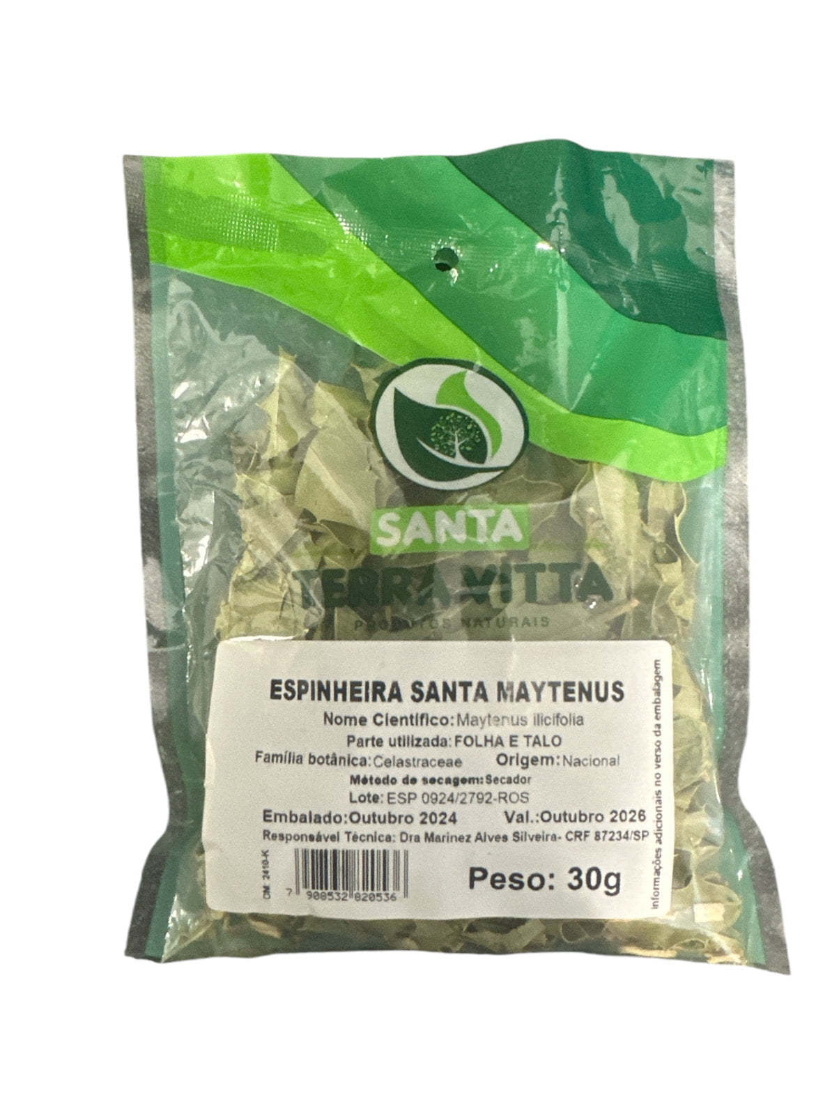 Espinheira Santa Loose Leaves Tea - 30 gr ( Maytenus ilicifolia)