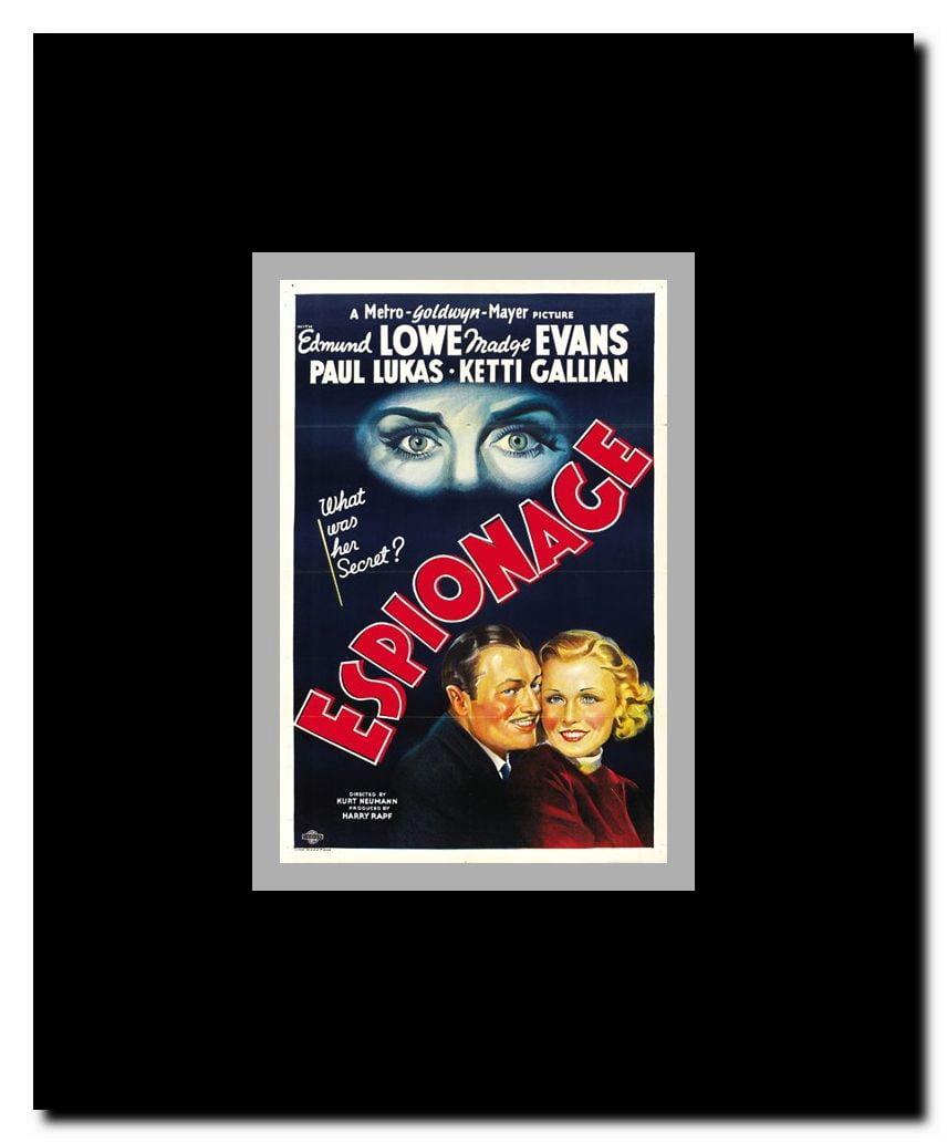 Espionage Framed Movie Poster