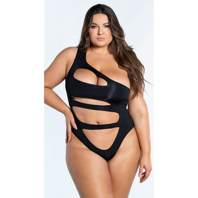 Yandy Spice Island Monokini Swimsuit, Black Thong One Piece