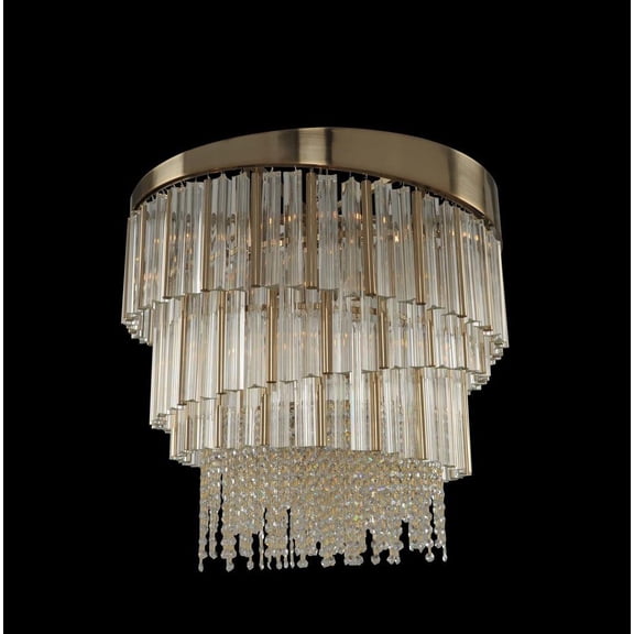 Espirali 27 Crystal Pendant Light in Champagne Finish