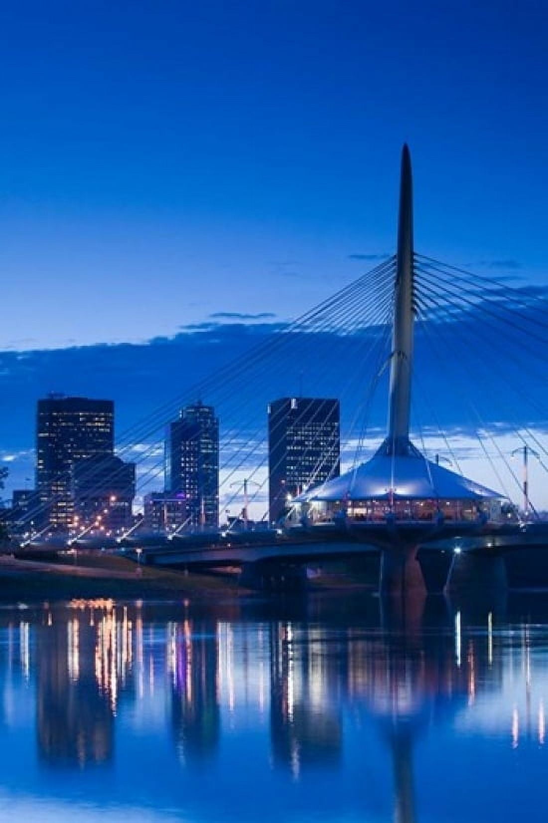 Esplanade Riel Pedestrian Bridge Canvas Art - Walter Bibikow DanitaDelimont (24 x 36)