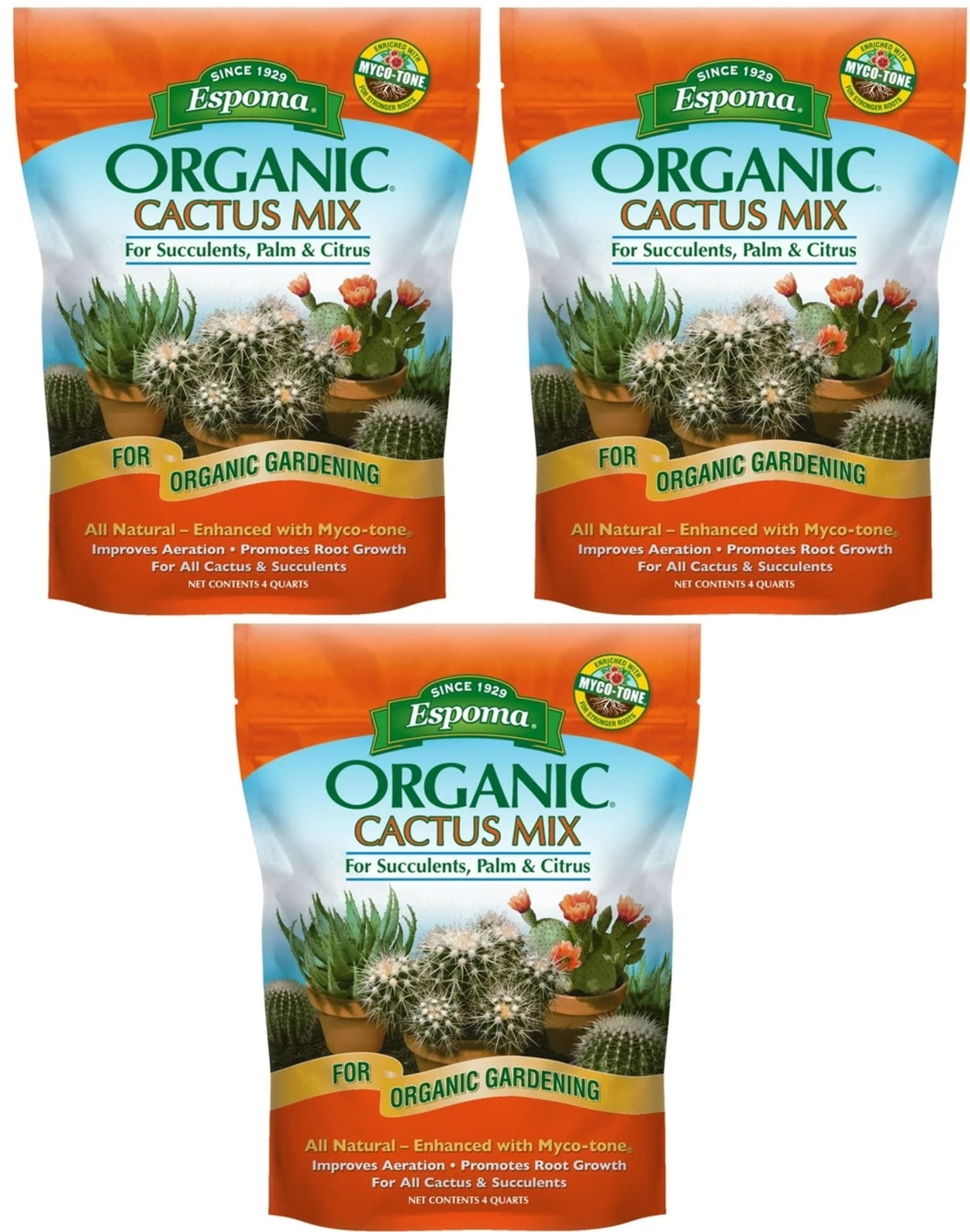 Espoma CA4 4 Quart Bag Of Organic Cactus, Palm, & Citrus Succulent ...