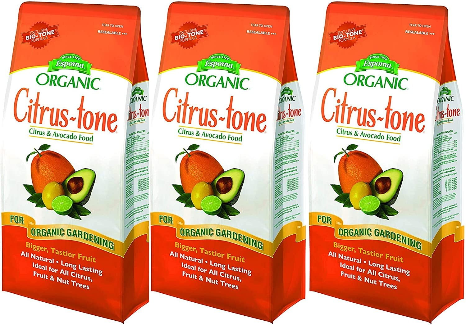 Espoma CT4 4-Pound Citrus-Tone 5-2-6 Plant Food 3-Pack