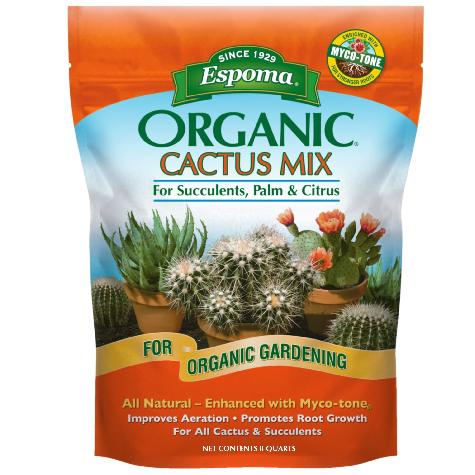 Espoma Organic Potting Mix for Indoor/Outdoor Cactus & Succulent Garden -  Tropical Nutrients Soil - 8 qt - Walmart.com
