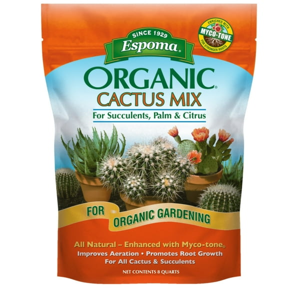 Espoma Cactus Potting Mix, Natural & Organic Soil for Cactus, Succulent, Palm, and Citrus, 8 qt