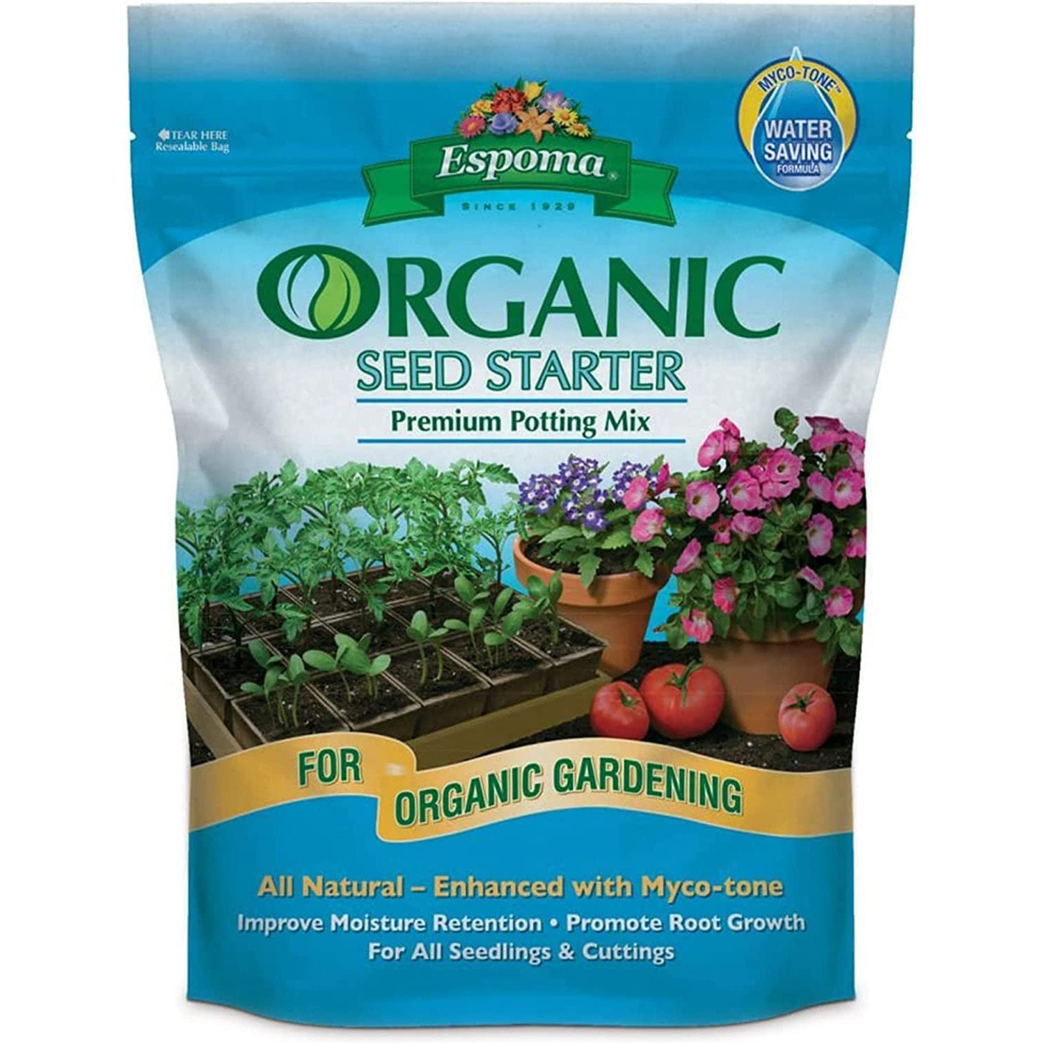 Espoma ESPSS16 Improved Moisture Retention Organic Seed Starter & Root