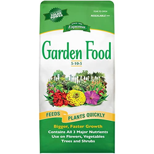Espoma 5-10-5 Garden Food, 6.75-Pound Bag; Promotes Growth in All Flowering Plants, Trees, Shrubs, and Vegetables. Granular for Easy Application. Pack of One.