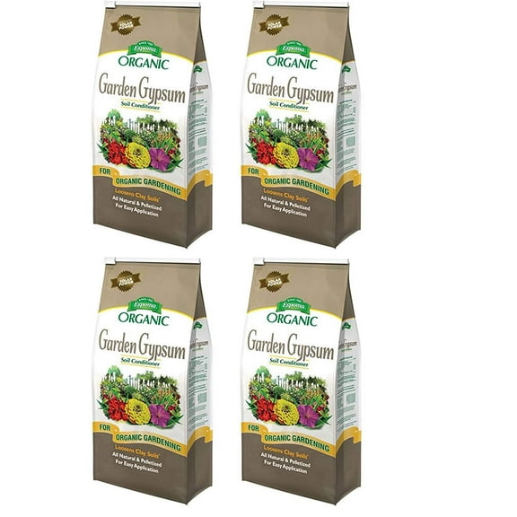 Espoma Organic Garden Gypsum Soil Conditioner, Loosens Clay Soils, for Organic Gardening, 6lb (Pack of 4)