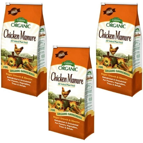 Espoma #GM25 Organic Chicken Manure, 25lb Bag - Pack of 3