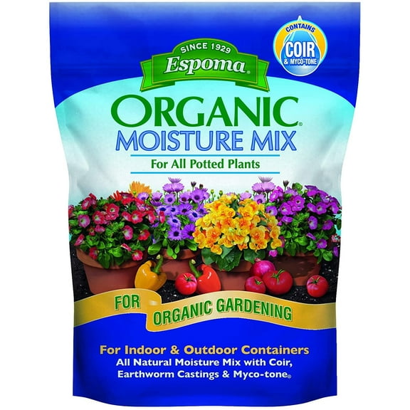 Espoma Moisture Potting Mix, Natural & Organic, for Indoor & Outdoor Potted Plants, 8 qt